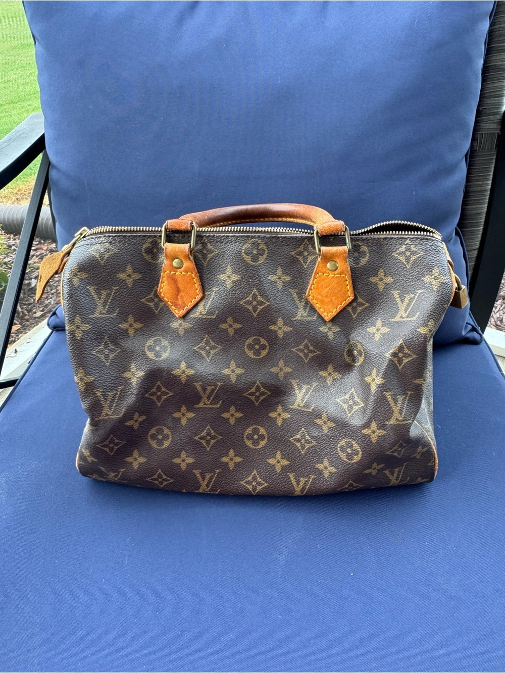 Louis Vuitton Brown Monogram Canvas Duffel Bag with Natural Leather Trim - Picture 2 of 10